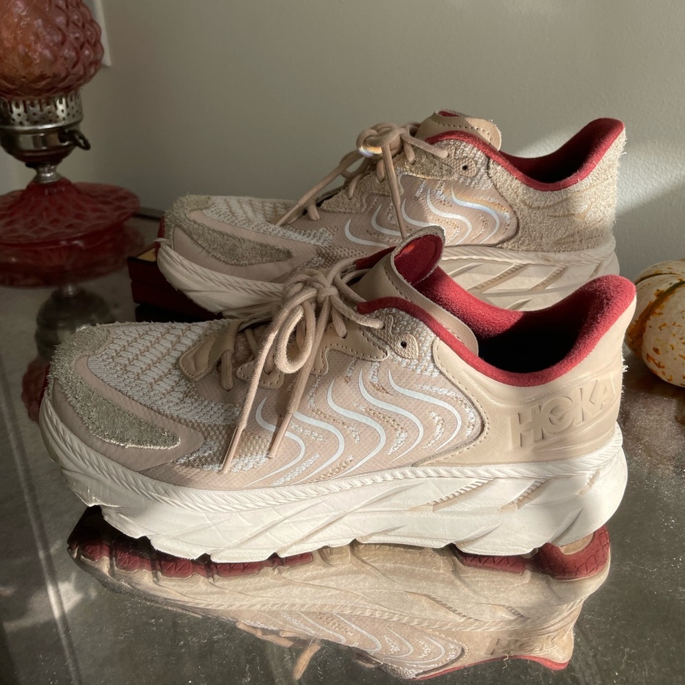 Hoka Hoka Clifton Ls Leather Sneakers With Custom Superfeet Insert Soles